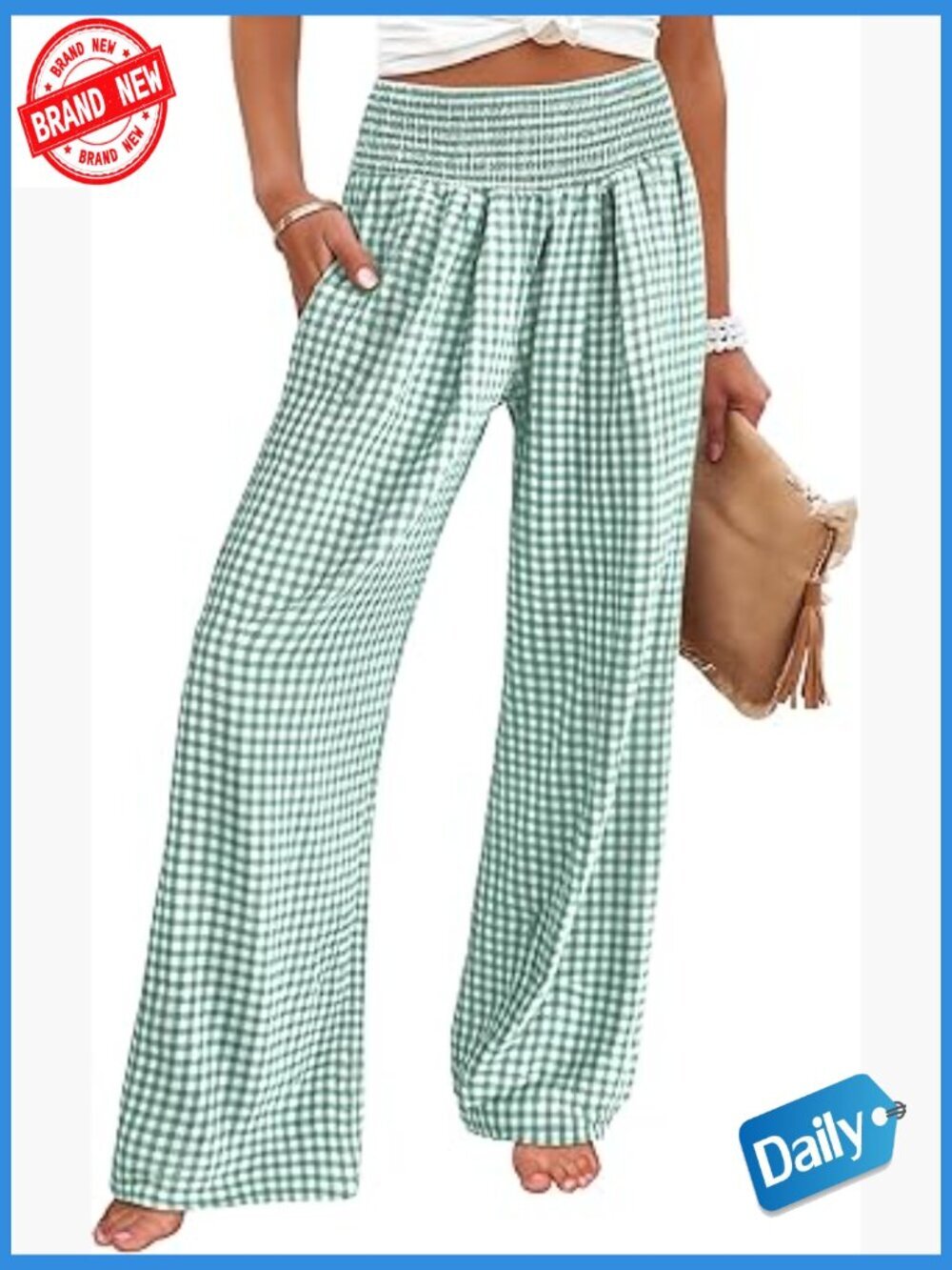 Wide Leg Palazzo Pants High Waisted Pockets Lounge Casual